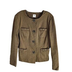 CABI 3170 Herringbone Fleck Penny Blazer Jacket SZ Large